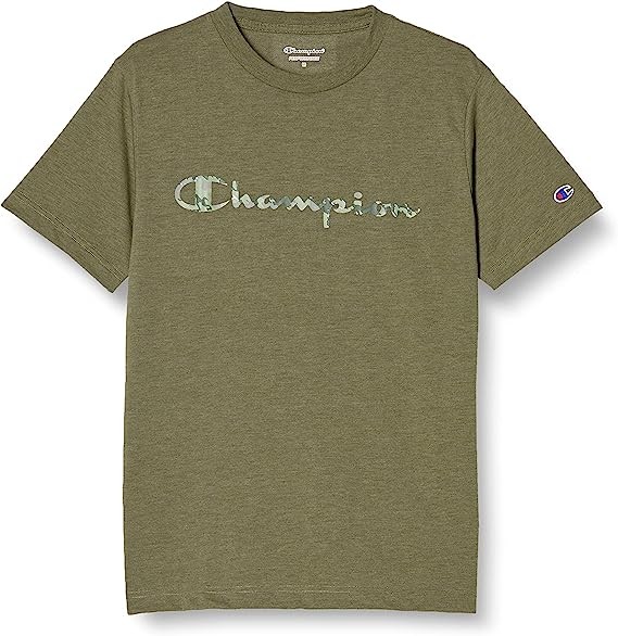 [チャンピオン] 半袖シャツ ラウンドネック 速乾 UVカット スクリプトロゴ スポーツシャツ メンズ C3-XS316