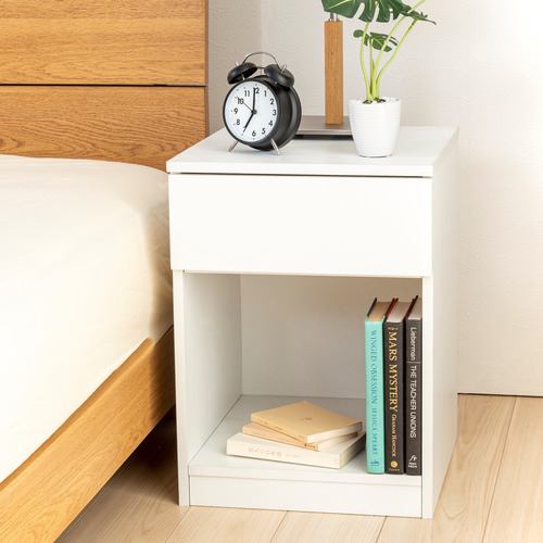 Night Table 40cm Width - White - Choose Between White and Natural - 1