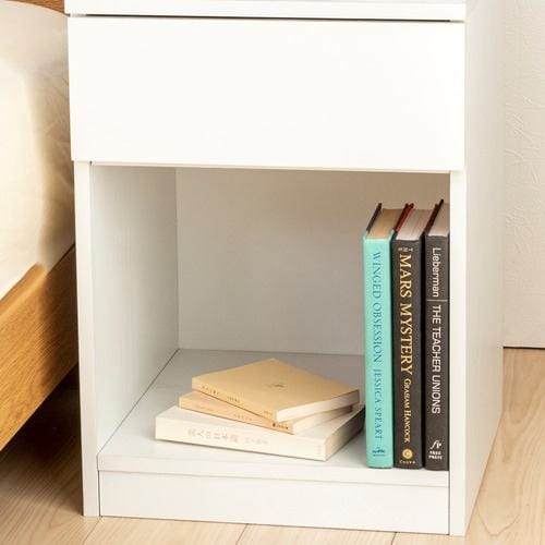 Night Table 40cm Width - White - Choose Between White and Natural - 3