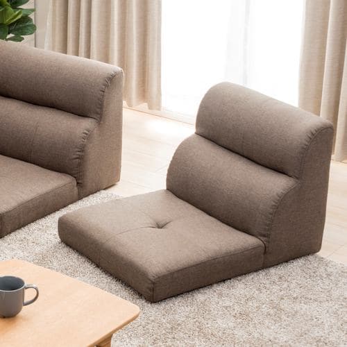 Sofá de Tecido em L 3 Lugares, Baixo Perfil, Compatível com Kotatsu, L180×P132×A49cm, Marrom, YCS150006BR - 5