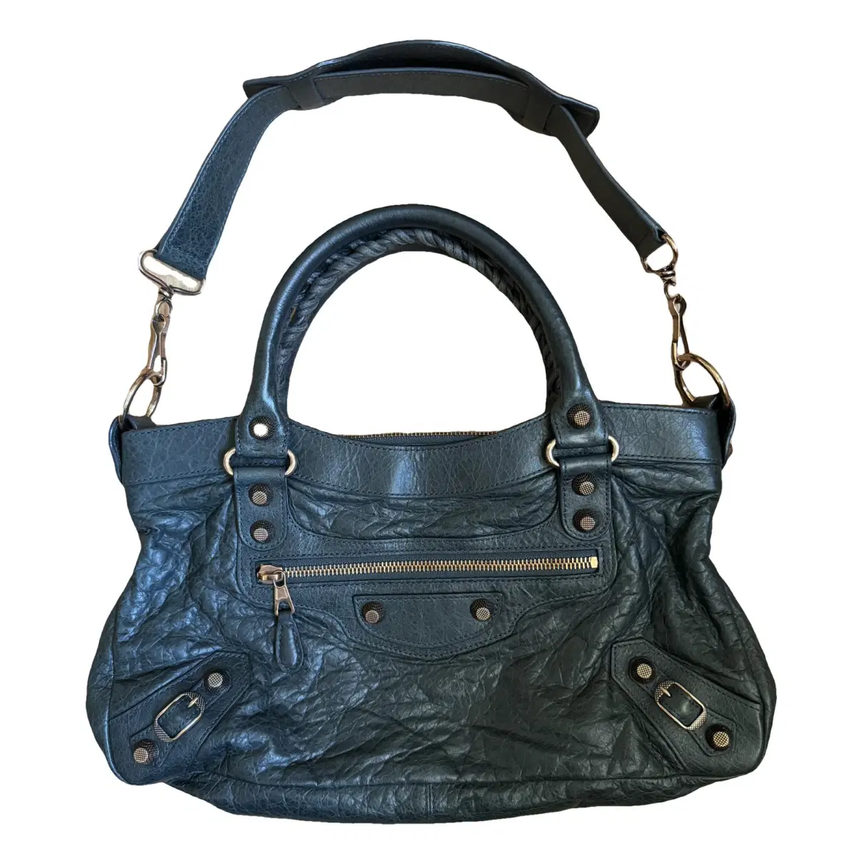 バレンシアガ シティ ファースト レザー ハンドバッグ - 3