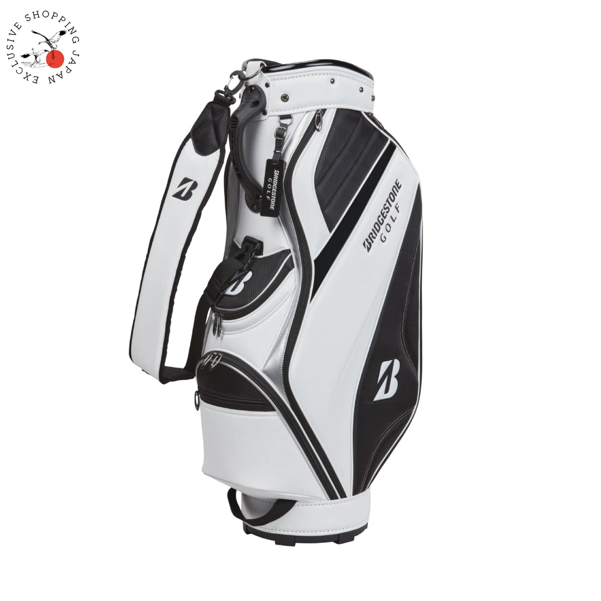 ブリヂストン 軽量 ベーシックモデル キャディバッグ (9.0型 /5分割 /2.9kg/ホワイト×ブラック) CBG422WK - 3