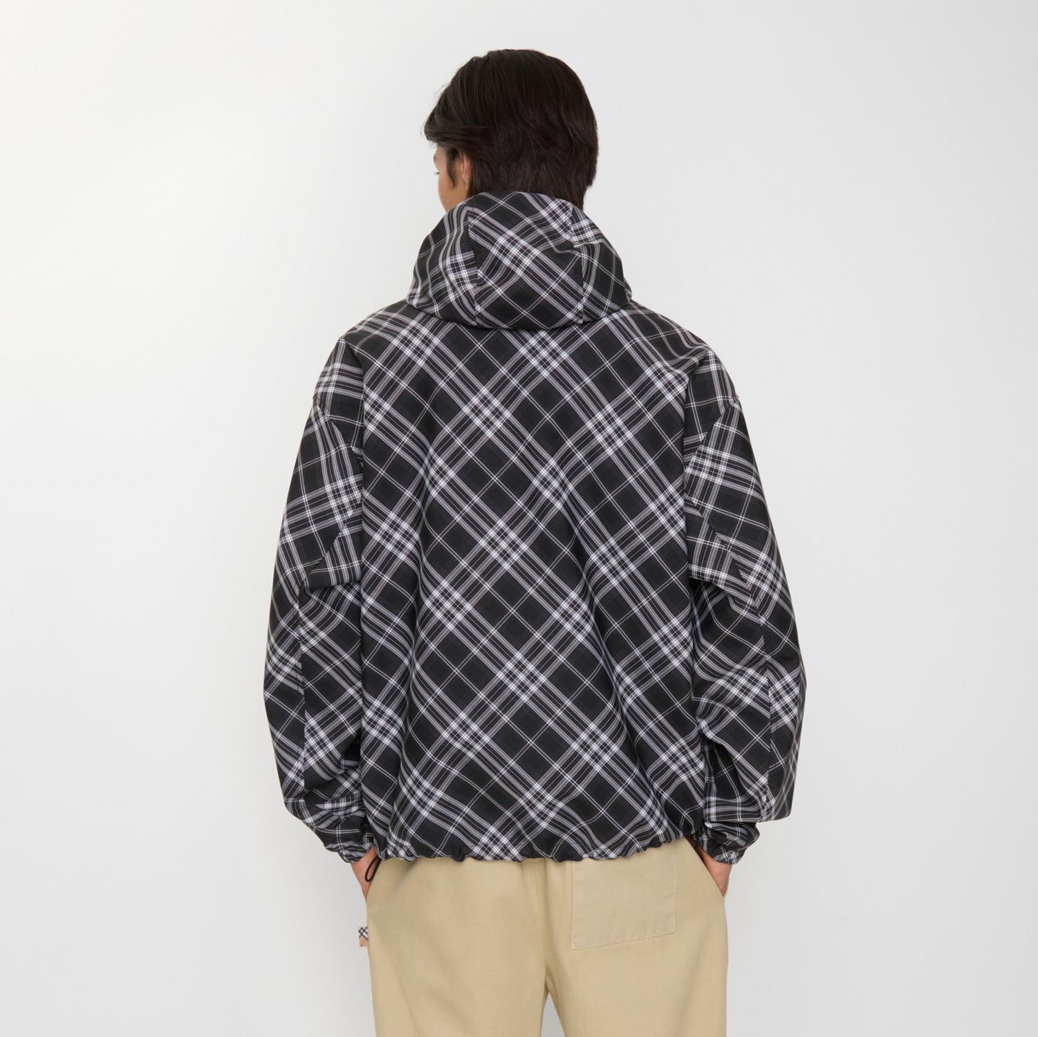 バーバリー リバーシブル チェック フード付きジャケット - ブラック - 2