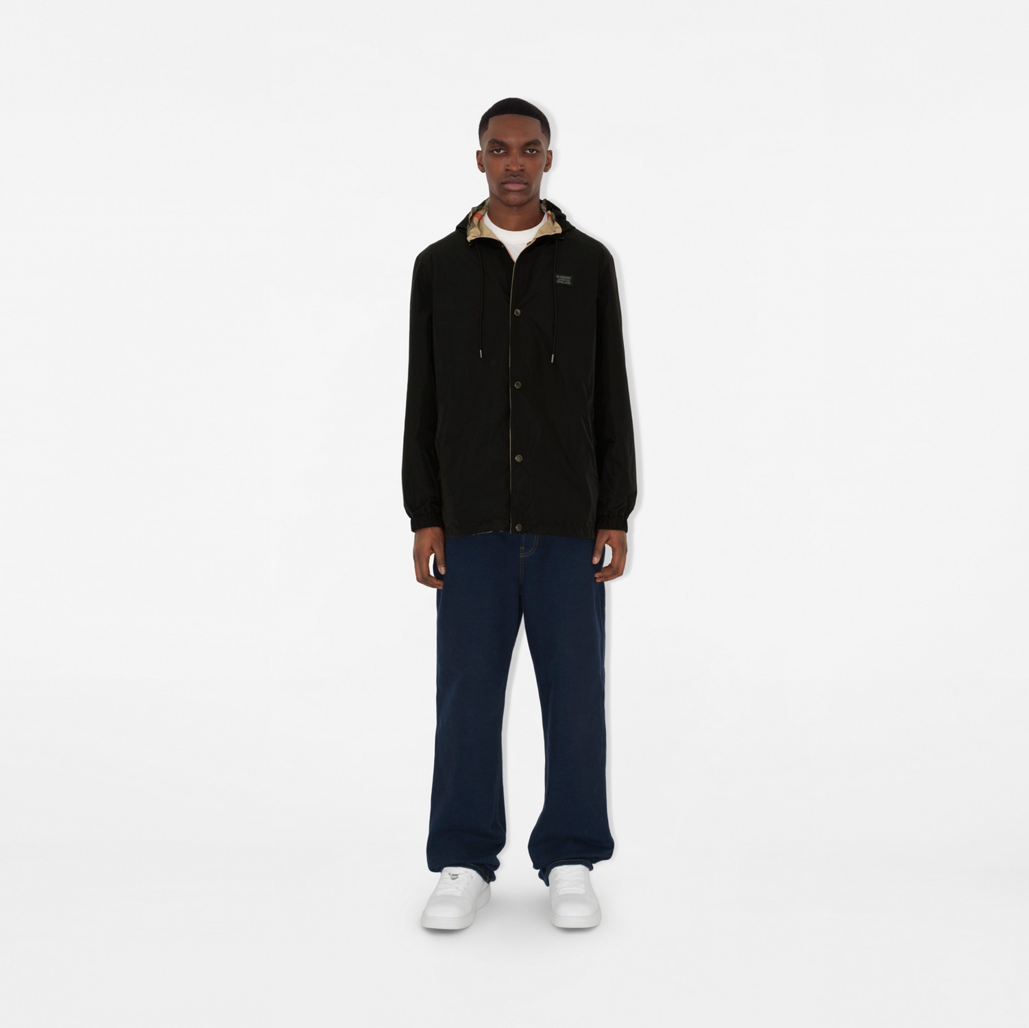 バーバリー リバーシブル チェック フード付きジャケット - ブラック - 3