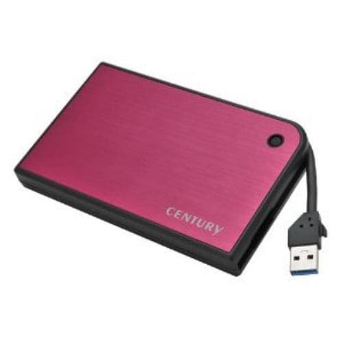 センチュリー CMB25U3RD6G MOBILE BOX USB3.0接続 SATA6G 2.5インチ HDD/SSDケース マゼンタ&ブラック