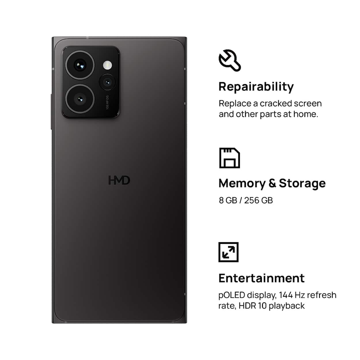 HMD - Skyline 256GB（SIMフリー） - ツイステッドブラック - 2