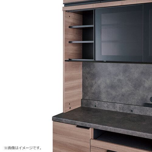 大塚家具 オープンボード「IDA-S1602R」幅160cm 奥行44.5cm 高さ197.5cm ハイカウンター 家電収納下オープンタイプ グレイッシュナット - 3