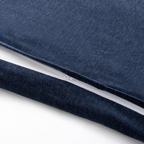 [シングル] すぐに使える寝具ベッド用6点セット ニット ネイビー - 3