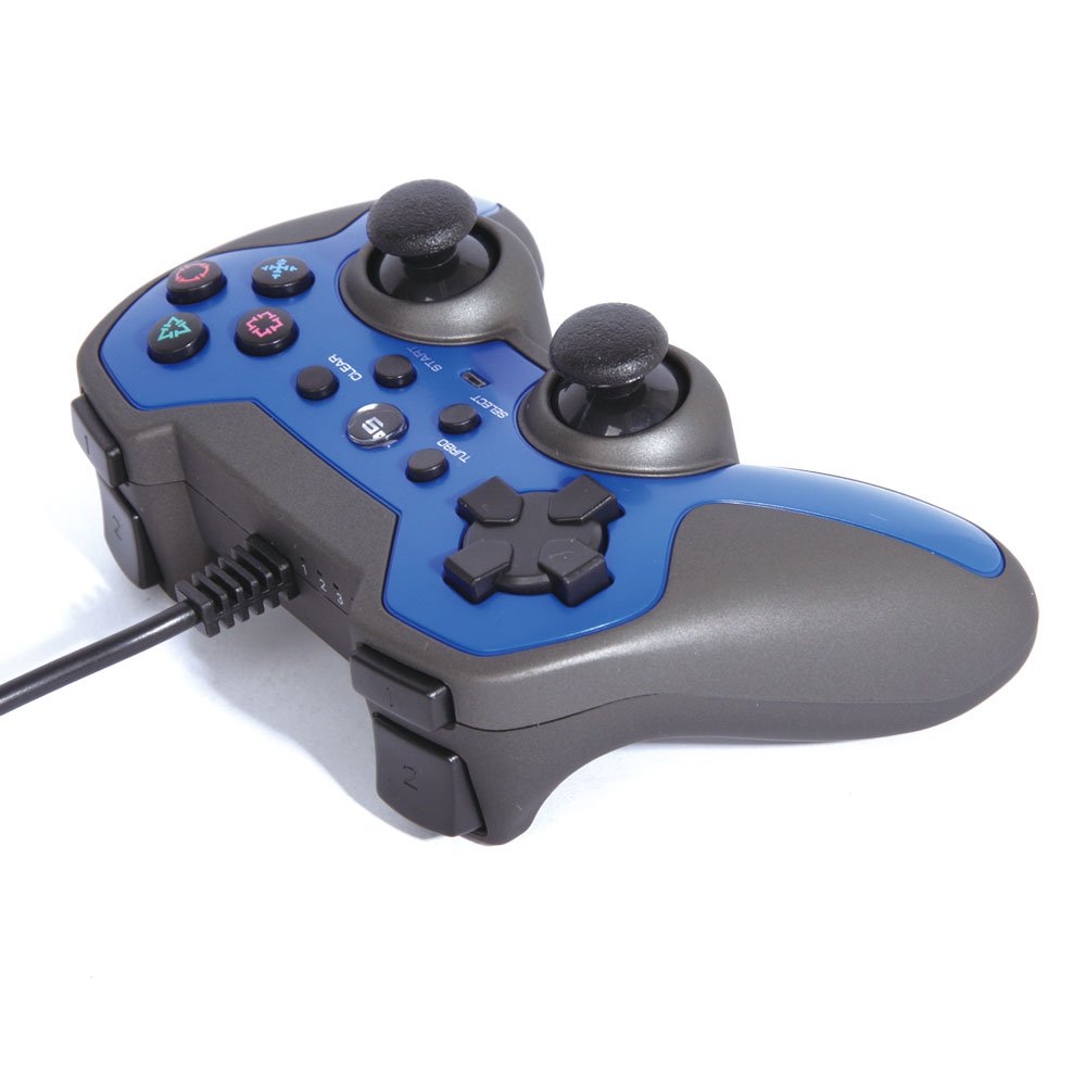 PS3用ラバーコートコントローラーターボ（ブルー×ブラック） - 3