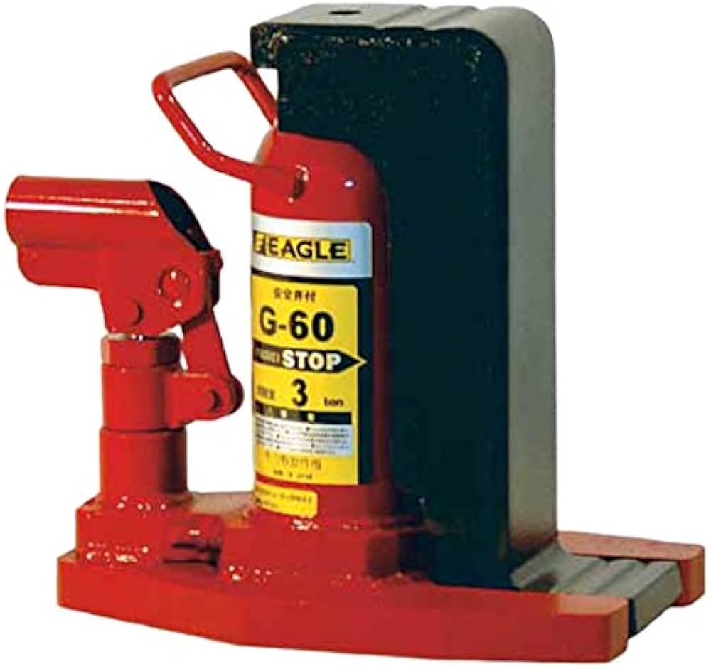 イーグル レバー回転・安全弁付爪つきジャッキ 爪能力8t G-160 - 3