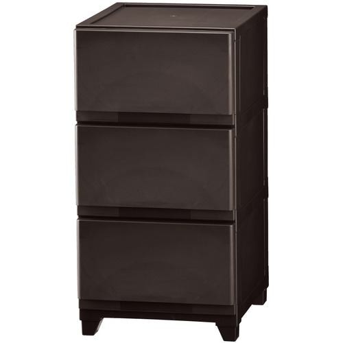 JEJ Astage Wall-Mount Decony 3-Drawer Chest - Dark Brown - 4