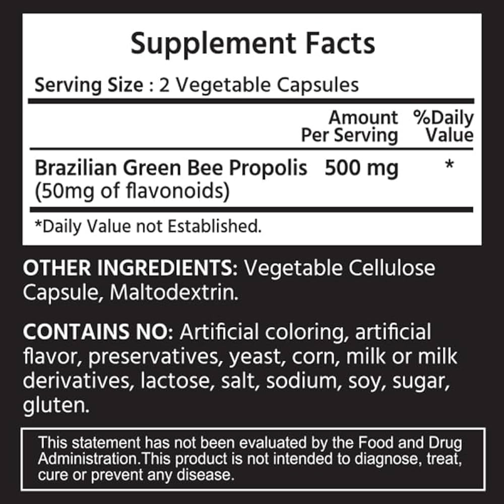 ブラジル産プロポリスカプセル 500粒 - 3