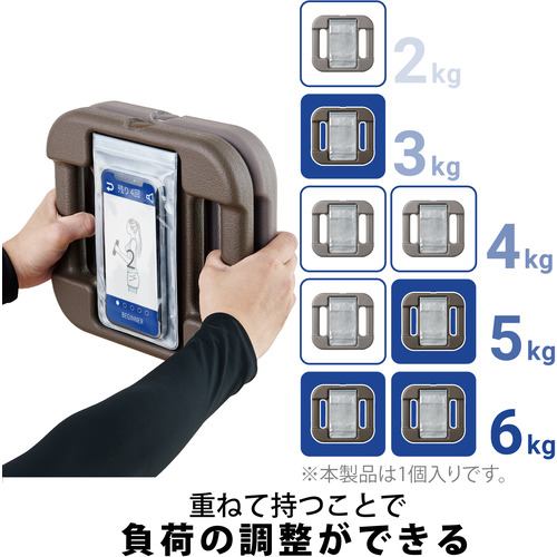 ELECOM HCF-DBT20GY ダンベル 2kg トレーニング 筋トレ シェイプアップ 重量調整 2個 リング型 グレー - 5