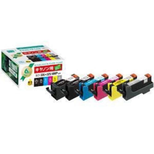 EcoRica Recycled Compatible Ink Cartridges BCI-325PGBK & BCI-326 Series - 6-Pack
