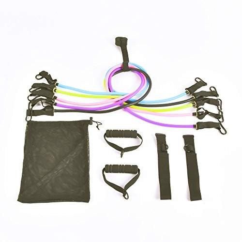 BODY SCULPTURE TKS91HM027 Resistance Tube Set with 5 Resistance Levels and Storage Pouch - 2