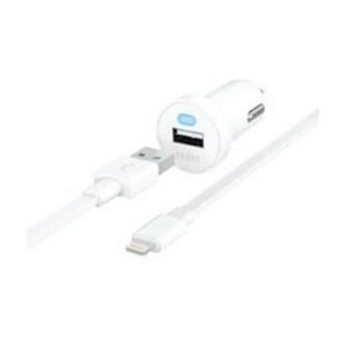 Radius RK-CCF52W 2.4A Car Charger for iPad 4th Generation, White