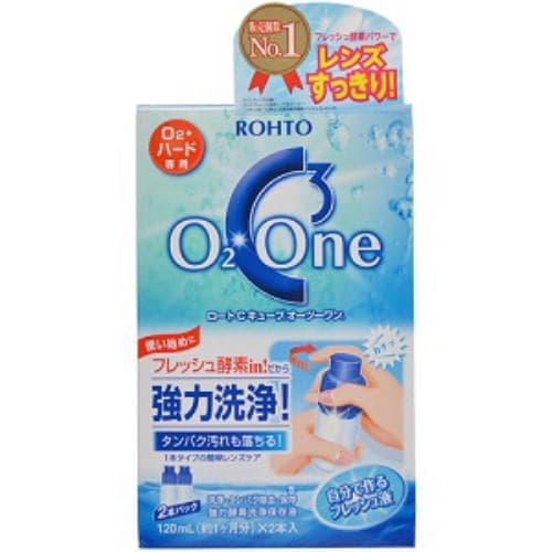 ロート製薬 ロートCキューブ オーツーワン ハードレンズ用洗浄・保存液 120ml×2本入 - 1