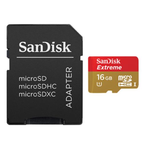 SanDisk Extreme microSDHC UHS-I 16GB SDSDQX-016G-J35A