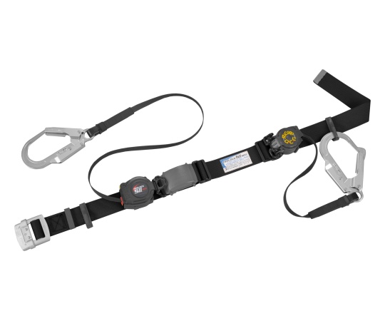 ダブルランヤード型安全帯 ツイン・リトラクター式 イエロー