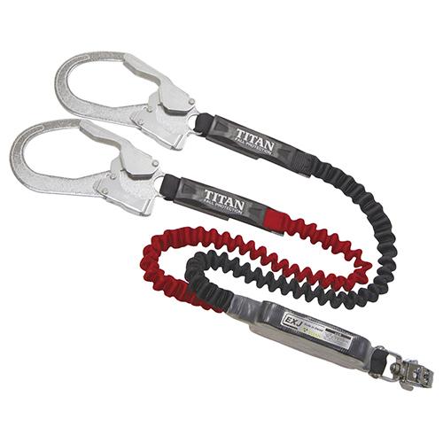 ダブルランヤード型安全帯 ツイン・リトラクター式 イエロー - 2