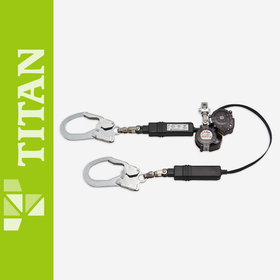 ハーネス用ランヤード ストラップ巻取式 ダブル - 3