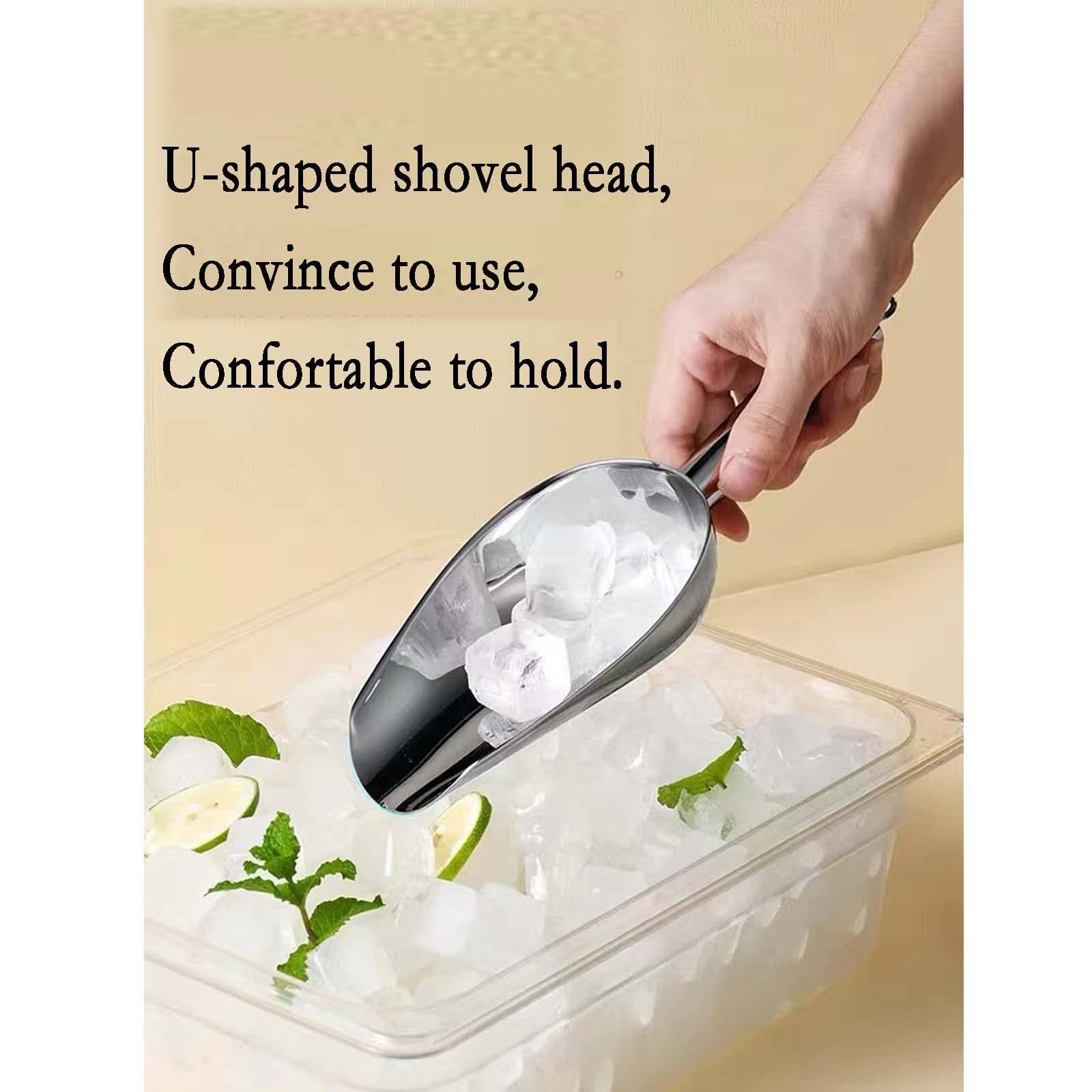 スギコ産業 ステンレス角型氷スコップ 小 - 3