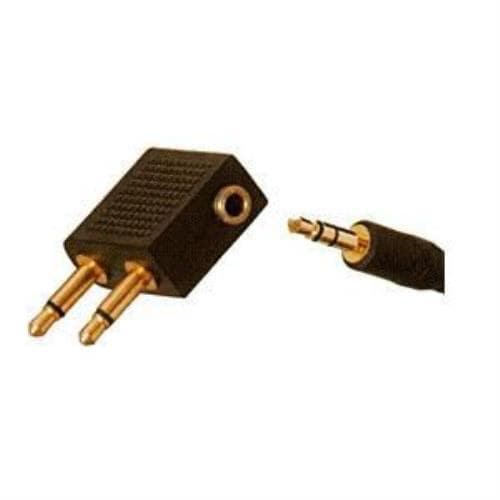 Yazawa In-Flight Audio Adapter Plug TVR11BK - Black - 1