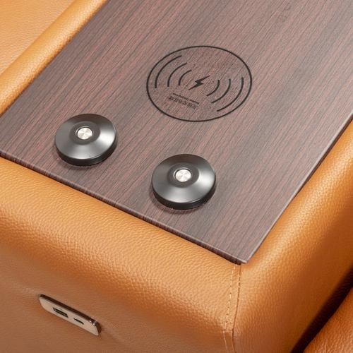 Center Unit for YES140018 Series – Model UNT140000LBR (Light Brown Synthetic Leather) - 3