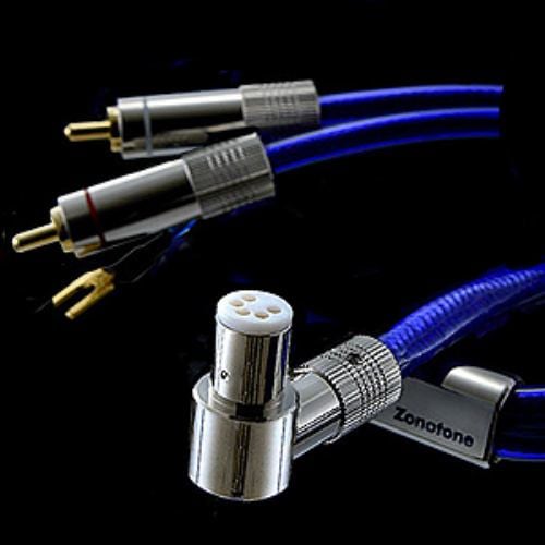 ZONOTONE Phono Cable 5-Pin Connector (L-Type Neck) to RCA 1.5m 6NTW-6060(L) - 1